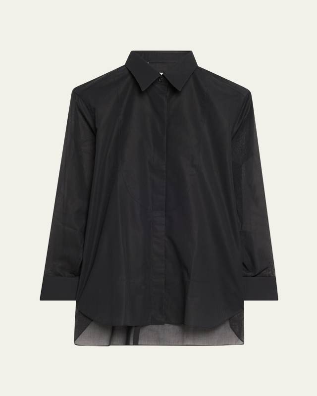 French Cuff Evening Shirt with Plastron